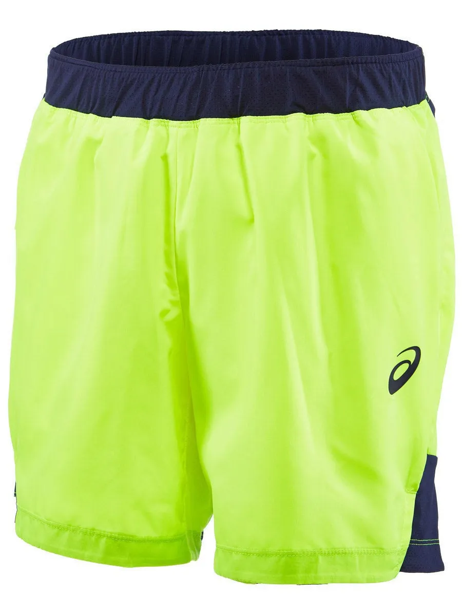 Asics Club M 7in Short New - safety yellow/peacoat